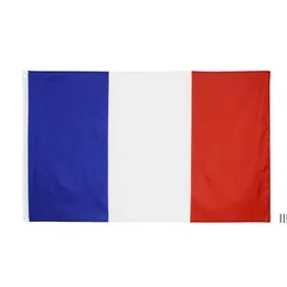 프랑스 국기와 배너를 매달려 두 개의 황동 그로밋이있는 프랑스 국기 폴리 에스테르 인쇄 유럽 배너 플래그 JNB16183