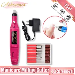 Electronic Foot Files Professional Electric Nail Drill Machine Manicure Milling Cutter Nail Art File Grinder Grooming Kits Polish Remover