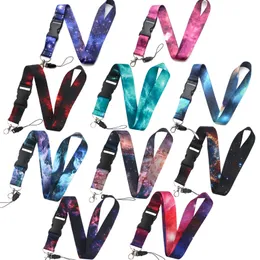 Starry Night Sky Mobile Phone Lanyard Straps Keychain Star Nebula for Keys ID Bagde Holder Neck Strap Keycord Ribbon DIY Hang Rope DHL