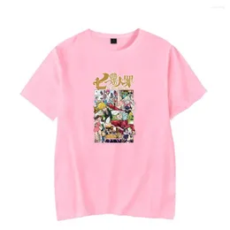 Men's T Shirts The Seven Deadly Sins Fashion Boys And Girls Pink Casual T-shirt Men Women Short-sleeved Spring Summer Kids Top