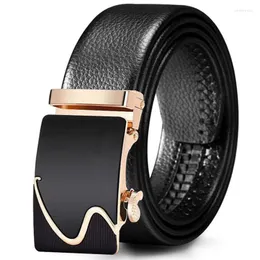 Belts Ke Mei Qi Brand Men's Belt Genuine Fashion Alloy Luxury Automatic Buckle Youth Leather Simple Business