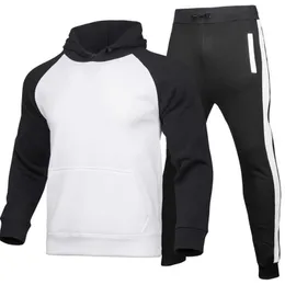 Herrspårssatser sätter jogging Sports Suit Winter Men's Tracksuit Långärmad bekväma fickor plus Velve Hoodie G G221011