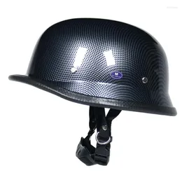 Motorradhelme Deutscher Vintage-Helm 1/2 Jet Casque Moto Sommerreiten Racing Cafe Racer Casco Dot-zugelassenes halbes Gesicht