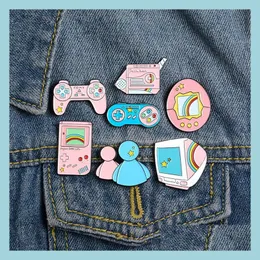 Broches pinos personalizados pinos de esmalte BK Rainbow recreativo hine smemory cartão retro criativo homem jóias hard cus dhghz