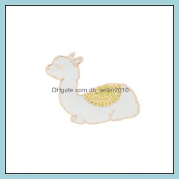 Pins Broschen Angepasst Alpaka Schafe Emaille Broschen Benutzerdefinierte Cartoon Kreative Tier Schmuck Für Kinder Kleidung Hüte Tasche Charms B Dhrl5