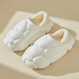 Botas de neve cl￡ssicas chinelas de algod￣o modelos de casal superior de casal de ￡gua fofa confort￡vel e quente dois chinelos de chinelos e mulheres grandes tamanho 36-45
