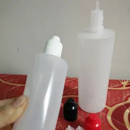 Flaconi contagocce in plastica vuoti Contenitore liquido in PE da 120 ml con tappo antimanomissione a prova di bambino Punta lunga e sottile 450 Pz / lotto