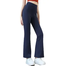 Womens yoga clothes flared pants moisture wicking sportswear autumn fitness dance high waist thin wide leg bottoms