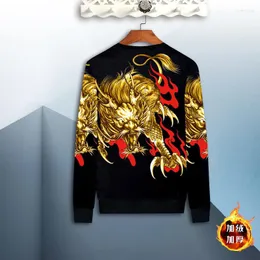 Magliette da uomo Creative Golden Animal Pattern Camicia a maniche lunghe con stampa 3D Uomo Autunno Qualità Morbido e confortevole Camisetas Hombre di lusso M-4XL