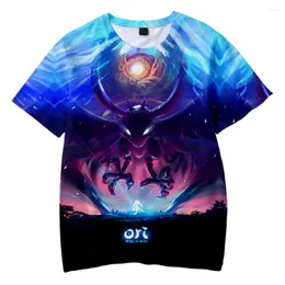 Męskie koszulki nowości Ori i Will of Wisps T-shirt 3D Harajuku krótko-rękawoeved Boy/dziewczyna/Kid