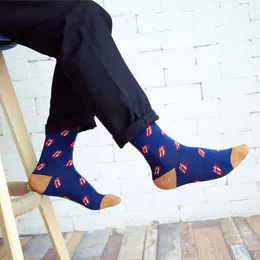 Мужские носки Новые модные мужские хлопковые носки Губы и язык впитывают пот Мужские носки EUR39-44 T221011
