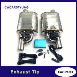 Left Right Exhaust Muffler Electric 51mm 63mm 76mm Valve Silencer Exhaust Valve Cutout With Remote Control System