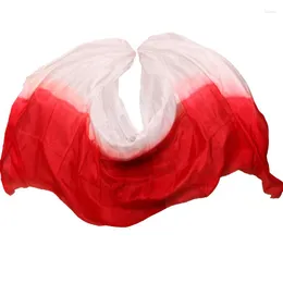 Stage Wear Silk Performance Dancewear Punts Tie Tinte Dye Veil Shawls Women Scarf costumi Belly Dance Veils White Red 250 114 cm