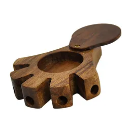 accessori per il fumo pipe per tabacco in legno 5 supporto per giunture in legno a forma di palmo livello cinque cono per sigarette supporto per pipa con custodia per fumo kit per fumo