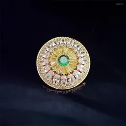 دبابيس -مبيعات أزياء 3A Zircon Brooch Brooch أنثى رقيقة الدائرية الدائرية للنساء الإكسسوارات CZ Eye Broochpins المجوهرات