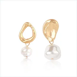 Ciondola Lampadario Bohemian Mix Designs Irregar Pearl Orecchini pendenti per le donne Brincos Geometric Drop Earring Wedding Party Jewelr Dhkew
