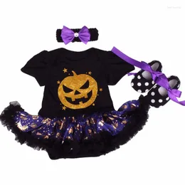 Roupas Conjuntos de roupas meninas macios rumper verão traje de halloween nascido no vestido tutu bebes macacão algodão fofo roupas de roupa infantil