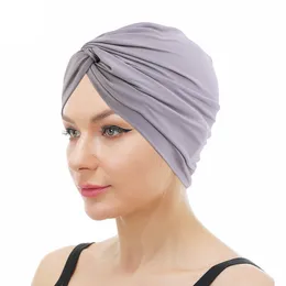 New women Swimming Hat Unisex Girls Long Hair Swimming Caps Pool Bathing Cap Swim Pool Sport Elastic twist Turban Ear Protect