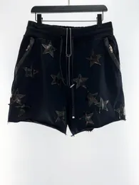 Herr designer sommar mode shorts Casual kort kamouflage läder pentagram Man S Kläder mode hip hop byxor