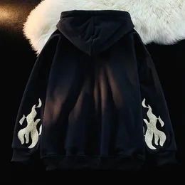 Gothic Zip Up Hoodie Women: Retro Harajuku Hip Hop Jacket