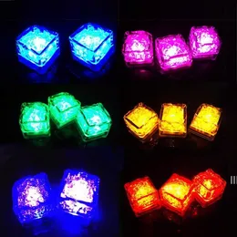 Gadget LED Aoto colori Mini romantico luminoso cubo di ghiaccio artificiale Flash Light Matrimonio Decorazione festa di Natale via mare JNB16192