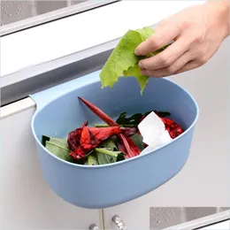 Afvalbakken deur plastic hangende afval bakken vaste kleur dekless prullenbak kan keuken kookbadkamer slaapkamer afvalmand verwijderbaar Dr DHWBZ