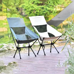 Boş zaman kamp bahçesi setleri plaj sandalye oxford katlanır ay sandalye portatif balıkçılık koltuk seyahat açık kamp-