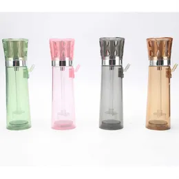 Silicone water pipe with led light hookahs acrylic shisha bongs beverage cup hookah Coloful bottle shaped mini bong with glass bowl