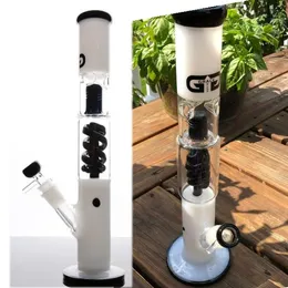 White Jade Straight Glass Bong Hookah Vapor Hearts Water Pipe 18mm Joint Glass Bongs Very smooth naw super easy to clean too