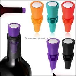 أدوات البار UPS Premium Sile Wine and Beverage Bottle Cap Set Leak Proof Bottles Stoppers Cork Cork Saver Stopper DHVB7