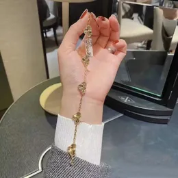 catena placcato oro 18 carati bracciale bifacciale bracciale catena polsino in acciaio inossidabile lettera ciondolo amanti regalo gioielli da sposa nuovo stile bracciali donna braccialetto