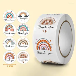 Gift Wrap 1 Roll Paper Kids Reward Seal Etiketter Söta självhäftande DIY-handgjorda dekoration Multiruta brevpapper tack klistermärken