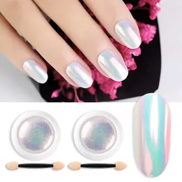 Nail Glitter 1 Box Pearl Powder Neon Sparkle Mirror Dipping White Purple Chrome Pigment Sequins Art Decoration