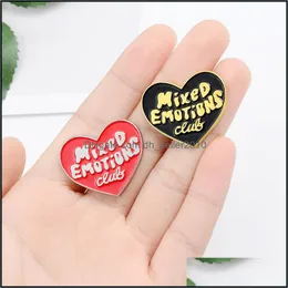 Pins Brooches Customized Round Letter Custom Enamel Pin Creative Women Men Neck Jewelry Charms Alloy Bk Hard Brooches 1172 D3 Drop Dhfhq