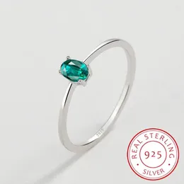 Clusterringe 2022 Luxus Original 925 Sterling Silber Paraiba f￼r Frauen -Sapphire Emerald Full Diamond Jubil￤umsgeschenk Schmuck Schmuck