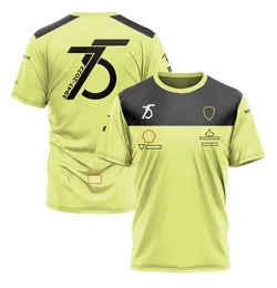 T-shirt sportiva a manica corta edizione speciale gialla del team F1 2022 Tuta da corsa da uomo per i fan