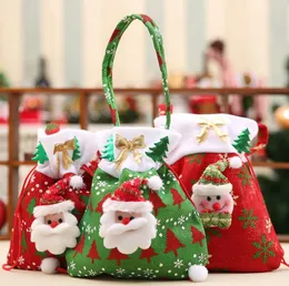 Buon Natale Saccheggio Babbo Natale Presenta Borse Christmas Snowman Borse Calza Vino Bottiglia Decorazione SN6835