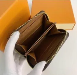 Designers Wallets Purses Fashion Short ZIPPY Wallet Monograms Classic Zipper Pocket Pallas Bag Zip Coin Leather Purse with Box flowers clutch P2210021