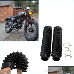 Other Motorcycle Accessories 2Pcs Motorcycle Front Fork Er Gaiters Gators Boot Shock Protector Dust Guard For Off Road Pit Dirt Bike Dhbza