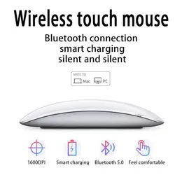 マウスワイヤレスマウスBluetooth 5.0Magic Arc Touch 1600 DPI超薄型充電式コンピューターマウスMacBook T221012に適しています