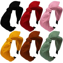 Headbands Knotted Bow For Women Turban Wide Knot Headband Cintillos De Pelo Para Mujeres Drop Delivery 2022 Amlj6