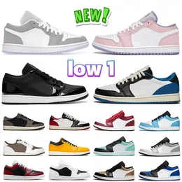 Casual schoenen Low Cut 1S Shoe Womens University Blue Moon Red Banned Bred Bred Basketball White Black Toe Court Purple Gold Royal UNC Shadow OG Designer Sneakers