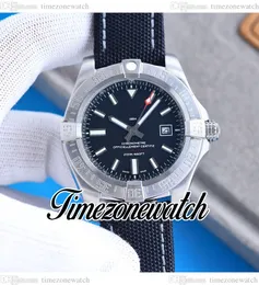 43mm A17318101B1X1 Automatisk herrklocka st￥lfodral svart urtavla Vit nummer mark￶rer l￤der nylon l￤derband klockor twbe timezonewatch c138a 2