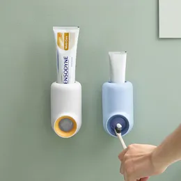 バスアクセサリーセットシンプルな自動歯磨き粉を絞るデバイス壁に取り付けられた歯ブラシラックバスルーム家庭用非透過アクセサリー
