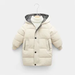 ダウンコート2-12年ロシアの子供の子供用アウター冬服ティーンボーイズガールズコットンパッドパーカコート厚い長いジャケット221012