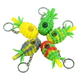 Smoking Accessories colorful pineapple hand pipe bong dab rigs