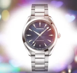 Top Model Men Simple Lumious Dial Watch 41 мм из нержавеющей стали мода мода повседневные часы Man Auto Date Luxury Quartz Arrow Pins Элегантные наручные часы Montre de Luxe подарки