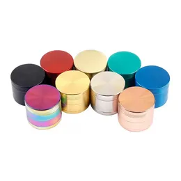 40mm 50mm 55mm 63mm grinder tobacco Smoking Accessories 4 layer Zinc Alloy Metal Spice Dry Herb Crusher Manual Grass Spice grinders Custom Logo