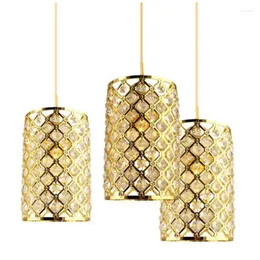 Pendant Lamps Nordic Loft E27 Lamp Gold Silver Crystal Chandeliers Modern Light Fixture Simple ABedroom Lights Aisle