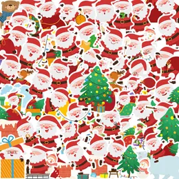 50pcsサンタクロース漫画ステッカークリスマスステッカーdiyラップトップ荷物スケートボードグラフィティデカールステッカー